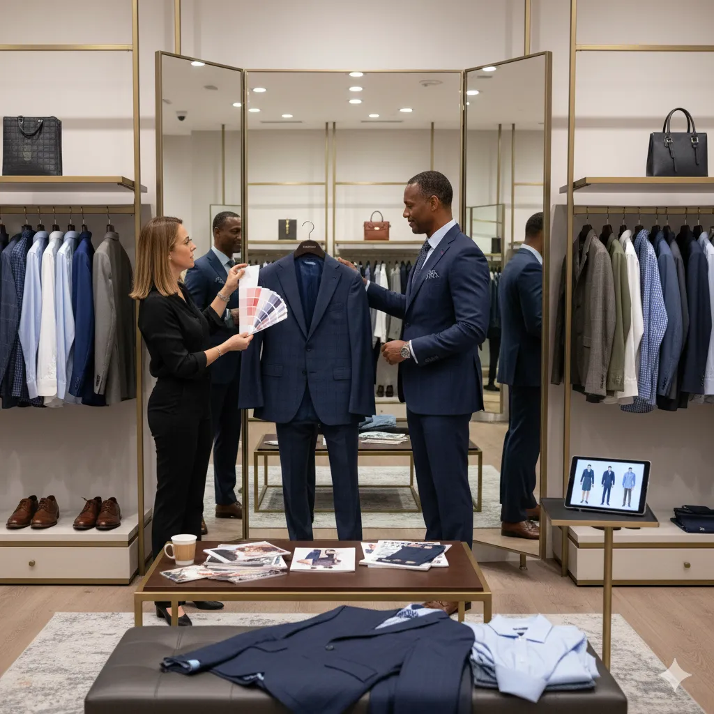 Executive wardrobe consultation for professional image enhancement